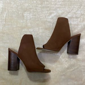 Steve Madden Suede Peep-Toe Booties